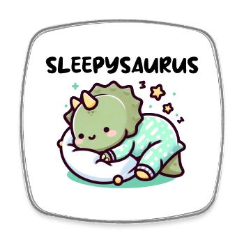 Sleepysaurus Official Sleep Outfit Chemise de nuit - Magnet carré - blanc - Devant