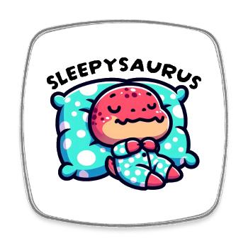 Sleepysaurus Official Sleep Outfit Chemise de nuit - Magnet carré - blanc - Devant