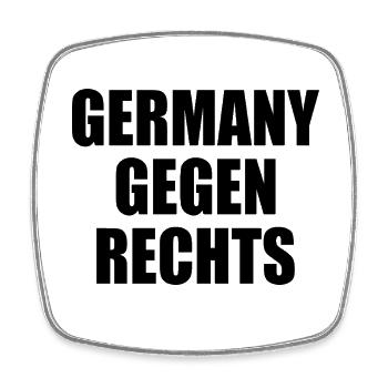 Germany gegen rechts - Viereckiger Kühlschrankmagnet - Weiß - Vorne