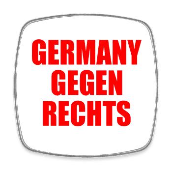 Germany against the right - Square fridge magnet - white - Front