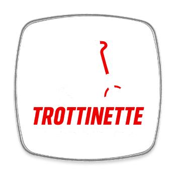 Trotinette course internationale super bike - Magnet carré - blanc - Devant