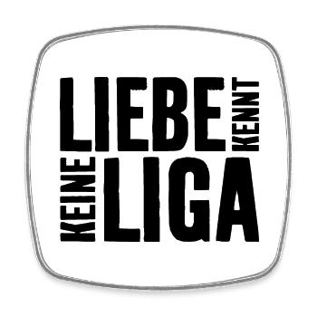LIEBE KENNT KEINE LIGA - Viereckiger Kühlschrankmagnet - Weiß - Vorne