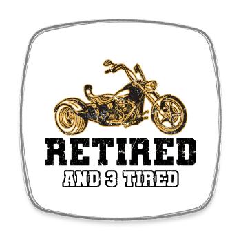 Trike Sprüche | Triker Trikes Motorrad Geschenke - Viereckiger Kühlschrankmagnet - Weiß - Vorne