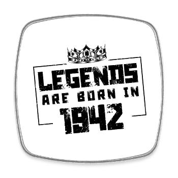 1942 legends born in - Square fridge magnet - white - Front