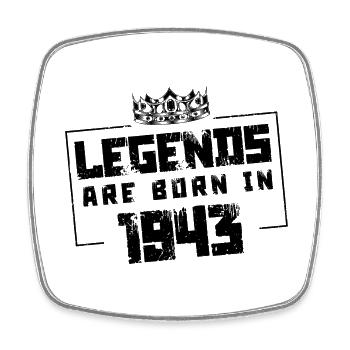 Legends Born in (1943) - Square fridge magnet - white - Front
