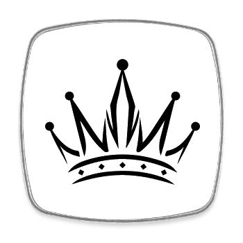 Crown Symbol - Square fridge magnet - white - Front