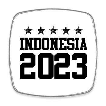 Indonesia 2023 - Square fridge magnet - white - Front