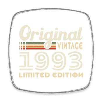 Cadeau d’anniversaire vintage original 1993 - Magnet carré - blanc - Devant