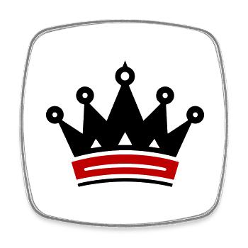 Crown Symbol - Square fridge magnet - white - Front