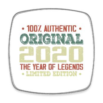 Legende seit 2020 Jahrgang 2020 - 4-jähriges Jubiläum - Viereckiger Kühlschrankmagnet - Weiß - Vorne