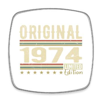 Original 1974 - Cadeau D’anniversaire Rétro 1974 - Magnet carré - blanc - Devant