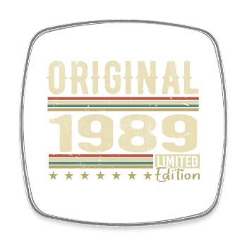 Original 1989 - Retro 1989 Birthday Gift - Square fridge magnet - white - Front