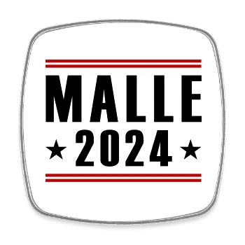 Malle 2024 - Viereckiger Kühlschrankmagnet - Weiß - Vorne