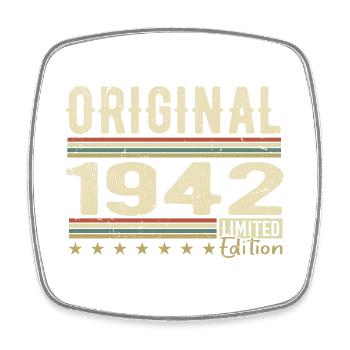 Original 1942 - Retro 1942 Birthday Gift - Square fridge magnet - white - Front