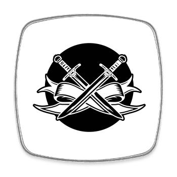 Schwert Symbol - Viereckiger Kühlschrankmagnet - Weiß - Vorne