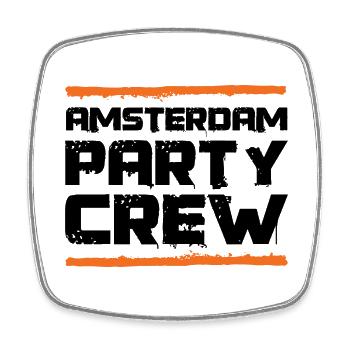 Équipe de fête d’Amsterdam - Magnet carré - blanc - Devant