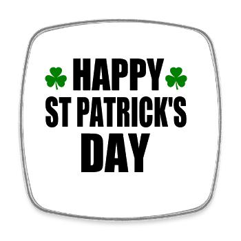 happy st patrick's day - Magnet carré - blanc - Devant