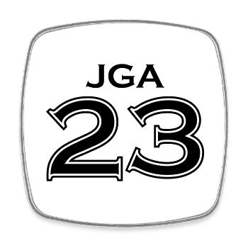 Jga 23 Junggesellinnenabschied Trikot - Viereckiger Kühlschrankmagnet - Weiß - Vorne