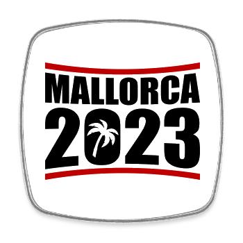 Mallorca 2023 - Viereckiger Kühlschrankmagnet - Weiß - Vorne