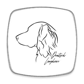 Deutsch Langhaar Profil Hunde Hund Wilsigns - Viereckiger Kühlschrankmagnet - Weiß - Vorne
