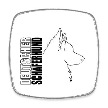 Deutscher Schäferhund Profil Hunde Hund Wilsigns - Viereckiger Kühlschrankmagnet - Weiß - Vorne
