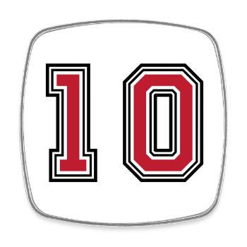 10 symboles numériques - Magnet carré - blanc - Devant