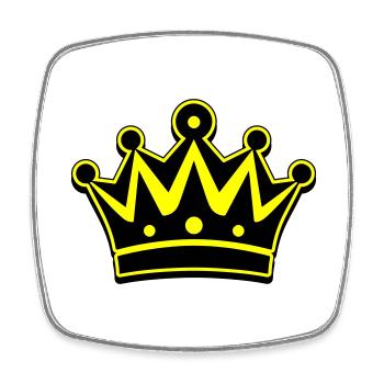 Krone Icon Symbol - Viereckiger Kühlschrankmagnet - Weiß - Vorne