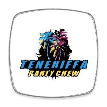 Tenerife Party Crew Holiday Saying - Magnet carré - blanc - Devant