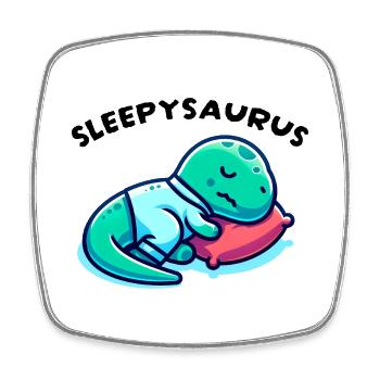 Sleepysaurus Official Sleep Outfit Chemise de nuit - Magnet carré - blanc - Devant