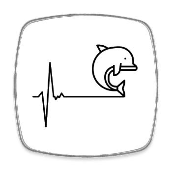 Awaiting design data - Square fridge magnet - white - Front