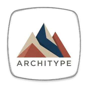 Archityp Nr. 1 - Viereckiger Kühlschrankmagnet - Weiß - Vorne