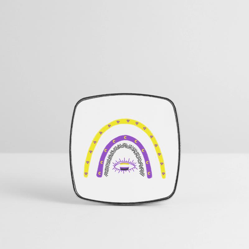 LGBTQ Nonbinary Regenbogen Nonbinary Pride Viereckiger Kühlschrankmagnet