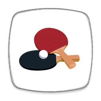 Table tennis bats Handle types Table Table tennis - Square fridge magnet - white - Front