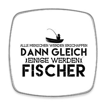 Fischer | werden fischer. fischer - Viereckiger Kühlschrankmagnet - Weiß - Vorne