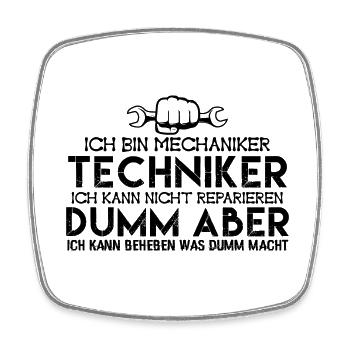 Mechaniker Techniker | Mechaniker - Viereckiger Kühlschrankmagnet - Weiß - Vorne