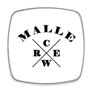 Malle Crew - Viereckiger Kühlschrankmagnet - Weiß - Vorne