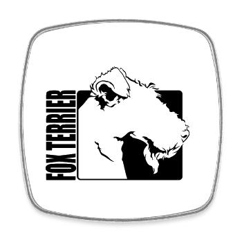Fox Terrier Profil Chiens Chien Wilsigns - Magnet carré - blanc - Devant