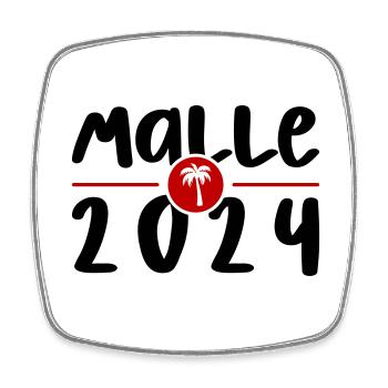 Malle 2024 - Viereckiger Kühlschrankmagnet - Weiß - Vorne