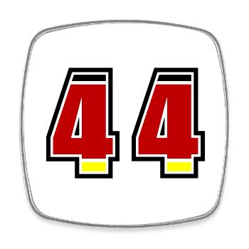 44 Number Germany Jersey - Square fridge magnet - white - Front