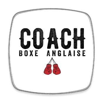 Englischer Boxtrainer | Englischer Boxtrainer - Viereckiger Kühlschrankmagnet - Weiß - Vorne