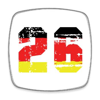 26 Number Germany Jersey - Square fridge magnet - white - Front