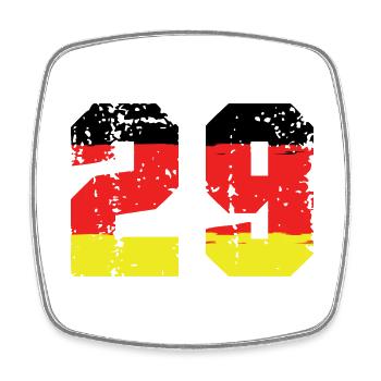 29 Numéro Allemagne Jersey - Magnet carré - blanc - Devant