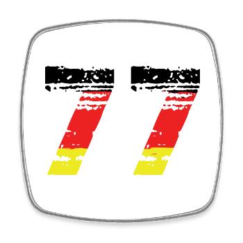 77 Number Germany Jersey - Square fridge magnet - white - Front