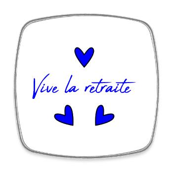 RETIREMENT. RETIREMENT. RETIRED. RETIREMENT - Square fridge magnet - white - Front