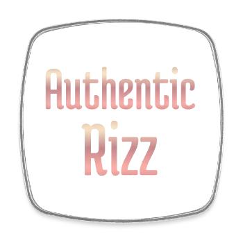 Authentic Rizz - Square fridge magnet - white - Front