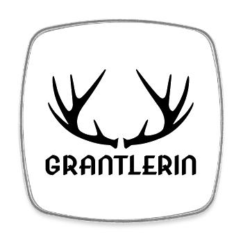 Grantlerin Hirschgeweih Bayerin Geschenk lustig - Viereckiger Kühlschrankmagnet - Weiß - Vorne