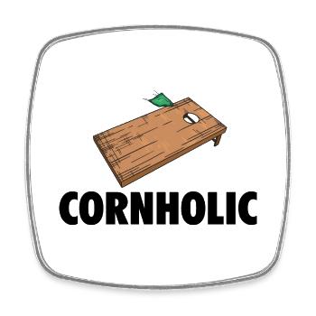Cornhole - Viereckiger Kühlschrankmagnet - Weiß - Vorne