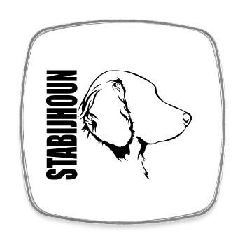 Stabijhoun Profil Chiens Chien Wilsigns - Magnet carré - blanc - Devant