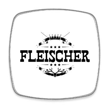 Fleischer Beruf - Viereckiger Kühlschrankmagnet - Weiß - Vorne