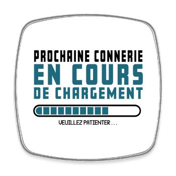 humour noir, cadeau en cours d'exécution, connerie - Magnet carré - blanc - Devant